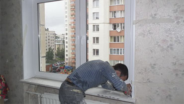 Монтаж окон ПВХ